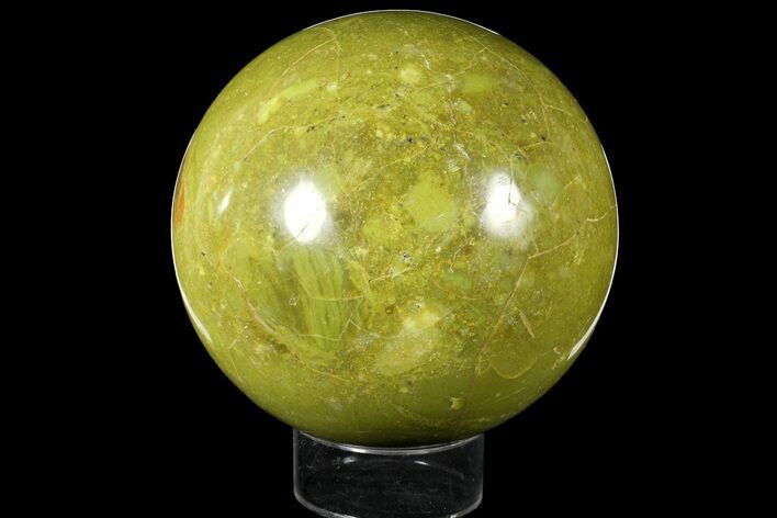 Polished Green Opal Sphere - Madagascar #121952